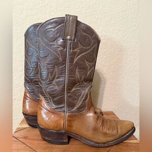 Nocona Brown Leather Western Cowboy Boots